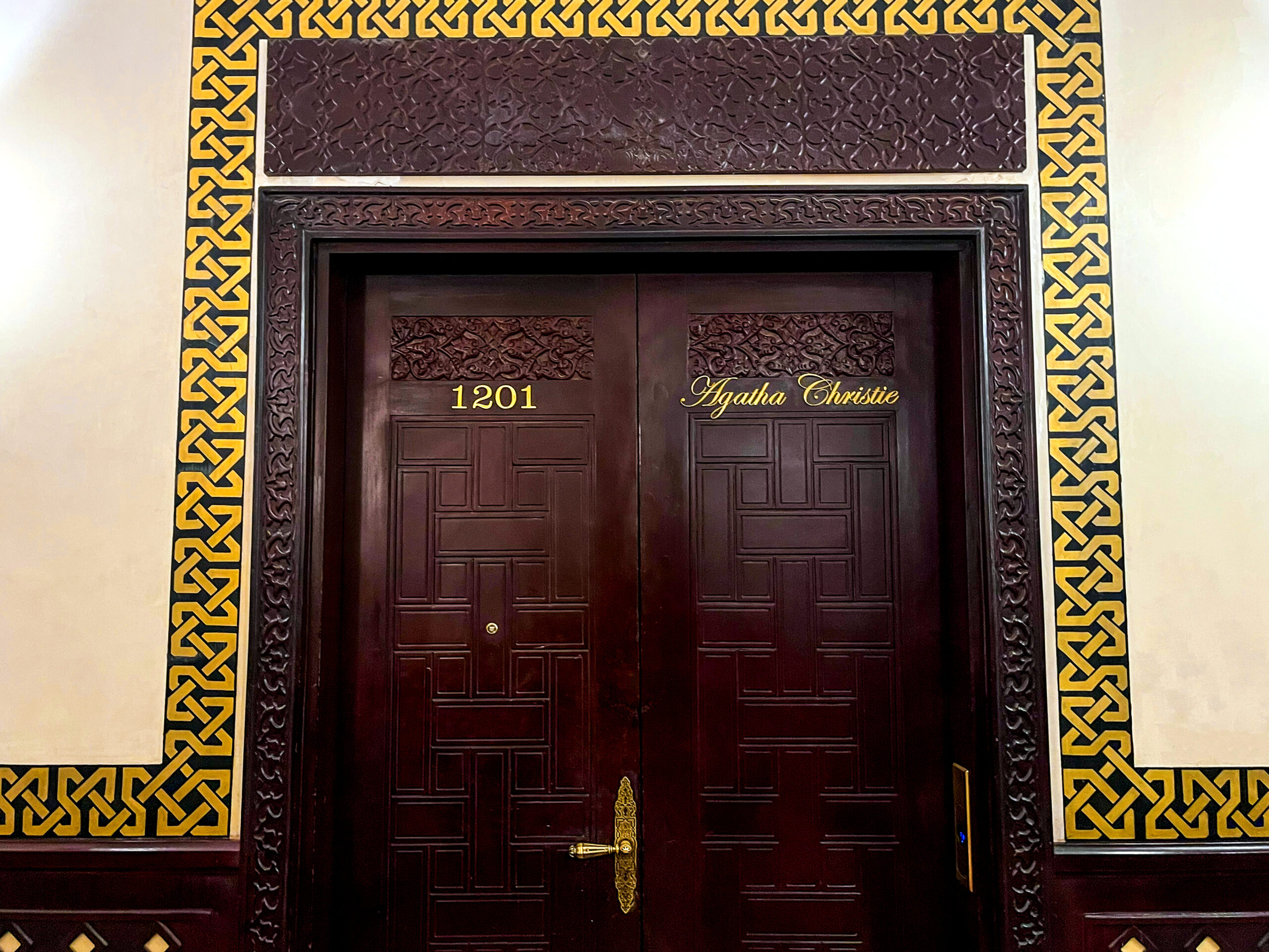 Entrance to the Agatha Christie suite