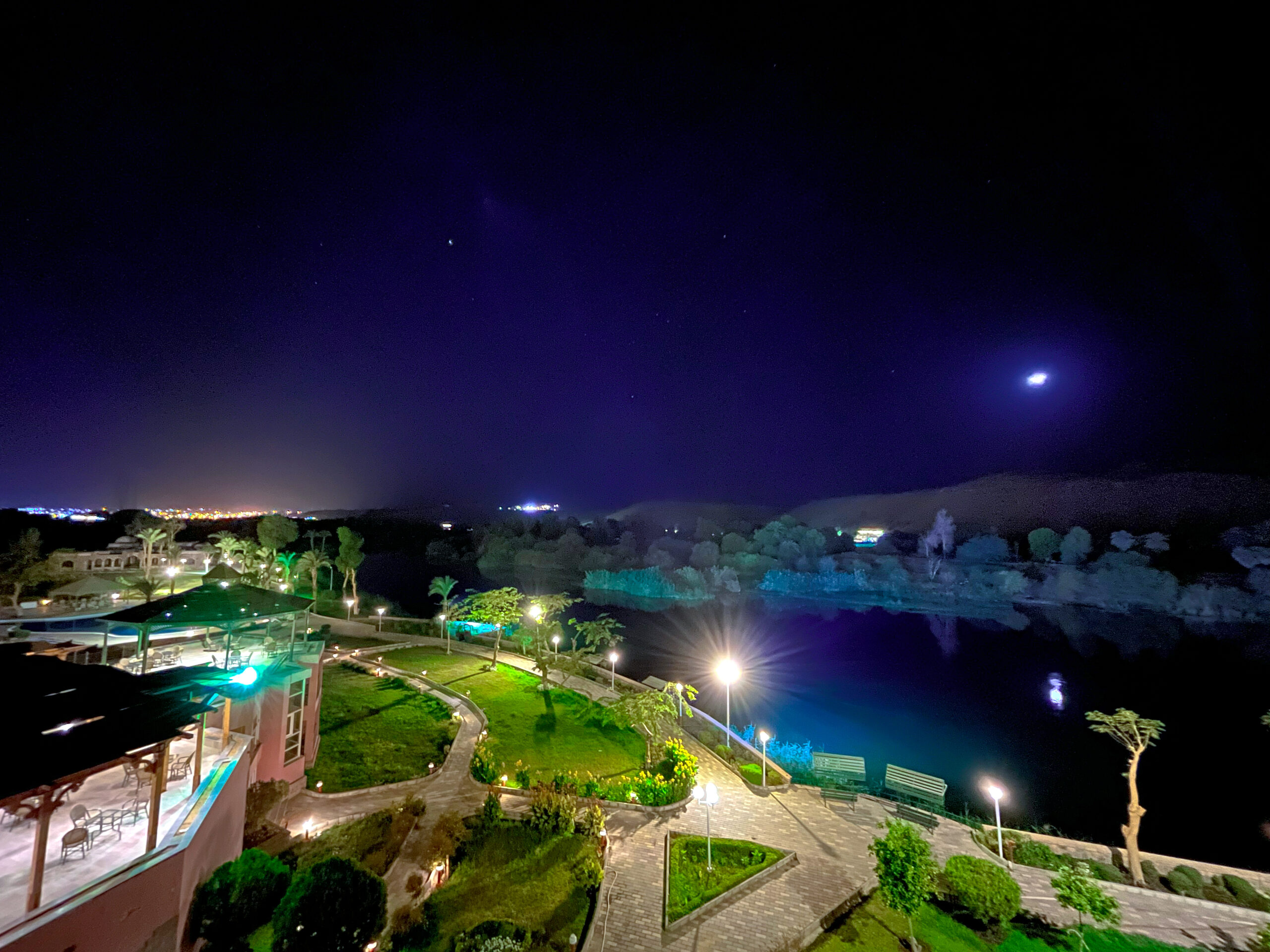 Night view from the hotel room